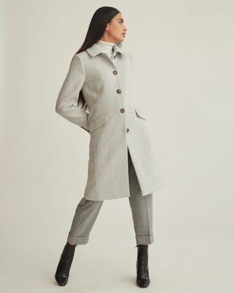 Classic Wool Fitted Preppy Coat