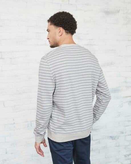 Knit Crew-Neck Sweater with Stripes