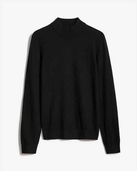 Long-Sleeve Mock-Neck Sweater