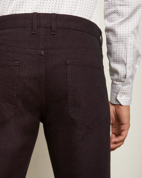 Pantalon Brossé 5-Poches Coupe Étroite