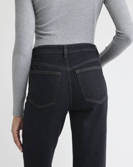 Dark-Wash Straight-Leg Jeans