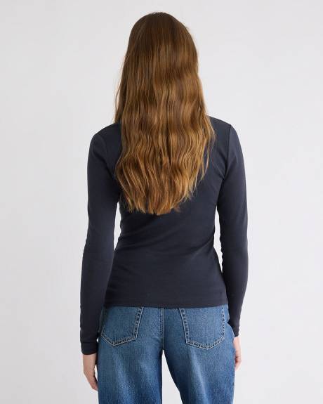 Luxe Knit Long-Sleeve Polo