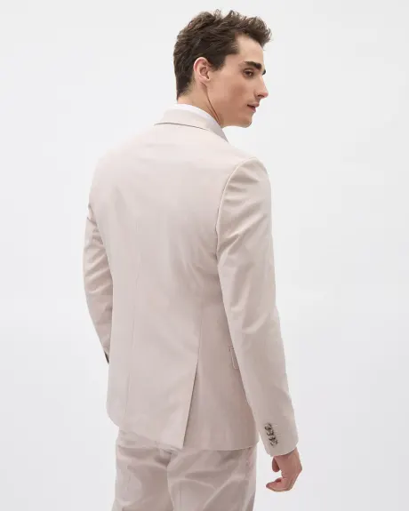 Slim-Fit Light Pink Suit Blazer