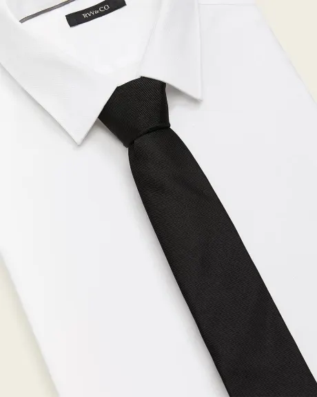 Cravate Régulière Unie Noire