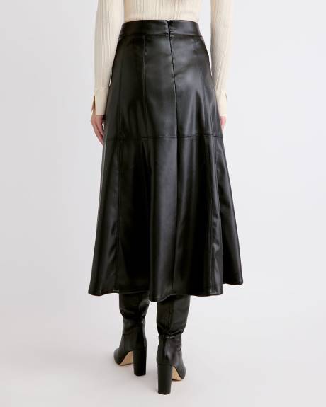 Ultra-High-Rise Faux-Leather Midi Skirt