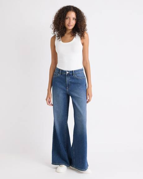 Medium-Wash High-Rise Ultra-Wide-Leg Jeans