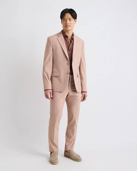 Veston de Complet Rose P&acirc;le &agrave; Coupe &Eacute;troite