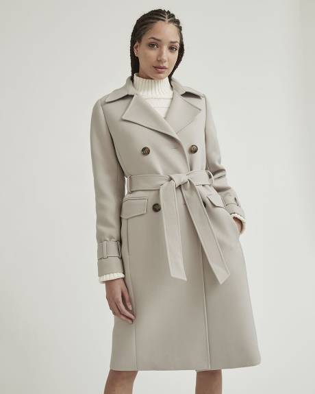 Manteau Trench Classique en Sergé