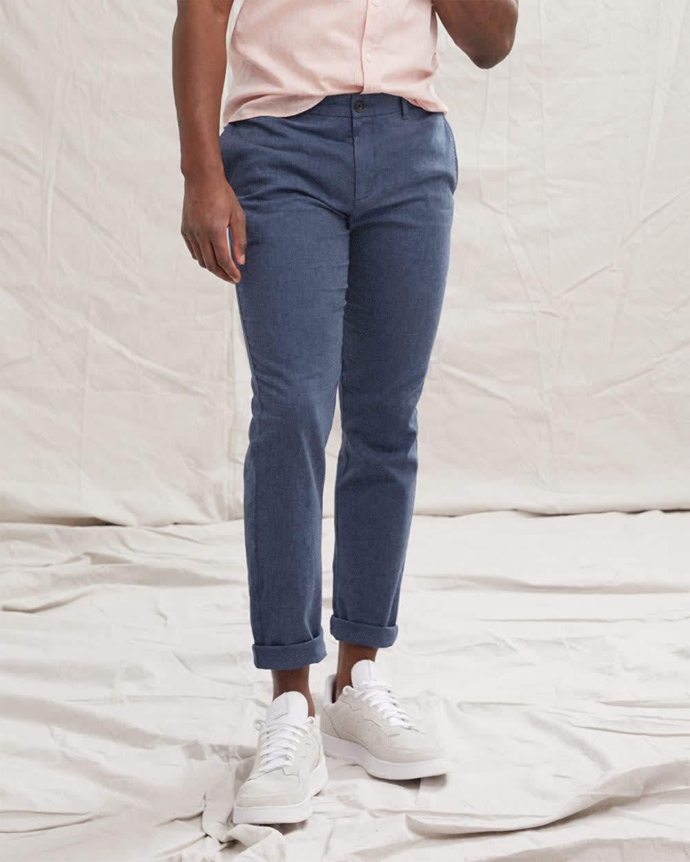 Cotton and Linen Blend Pant 32" RW&CO.