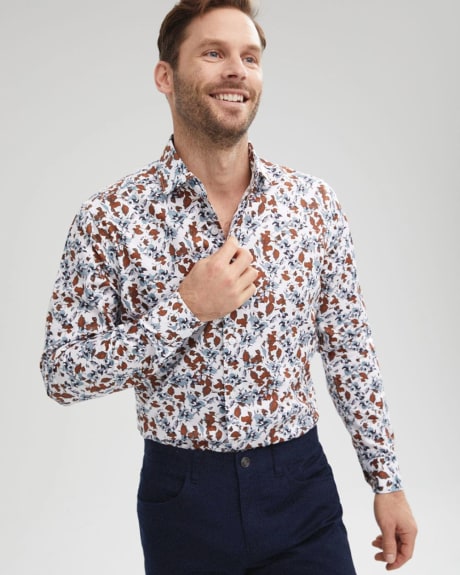 Tailored Fit Large Floral Dress Shirt