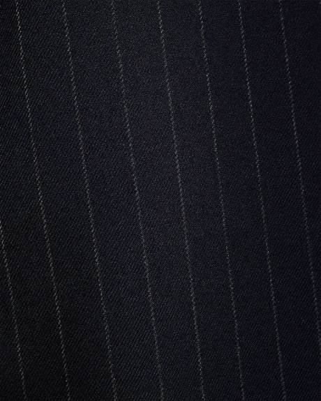 Striped High-Rise Wide-Leg Flannel Pant