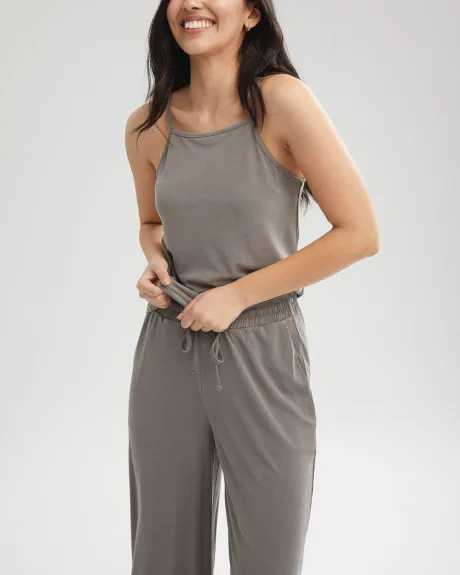 Pull On Wide Leg Loungewear Pant with Drawstring