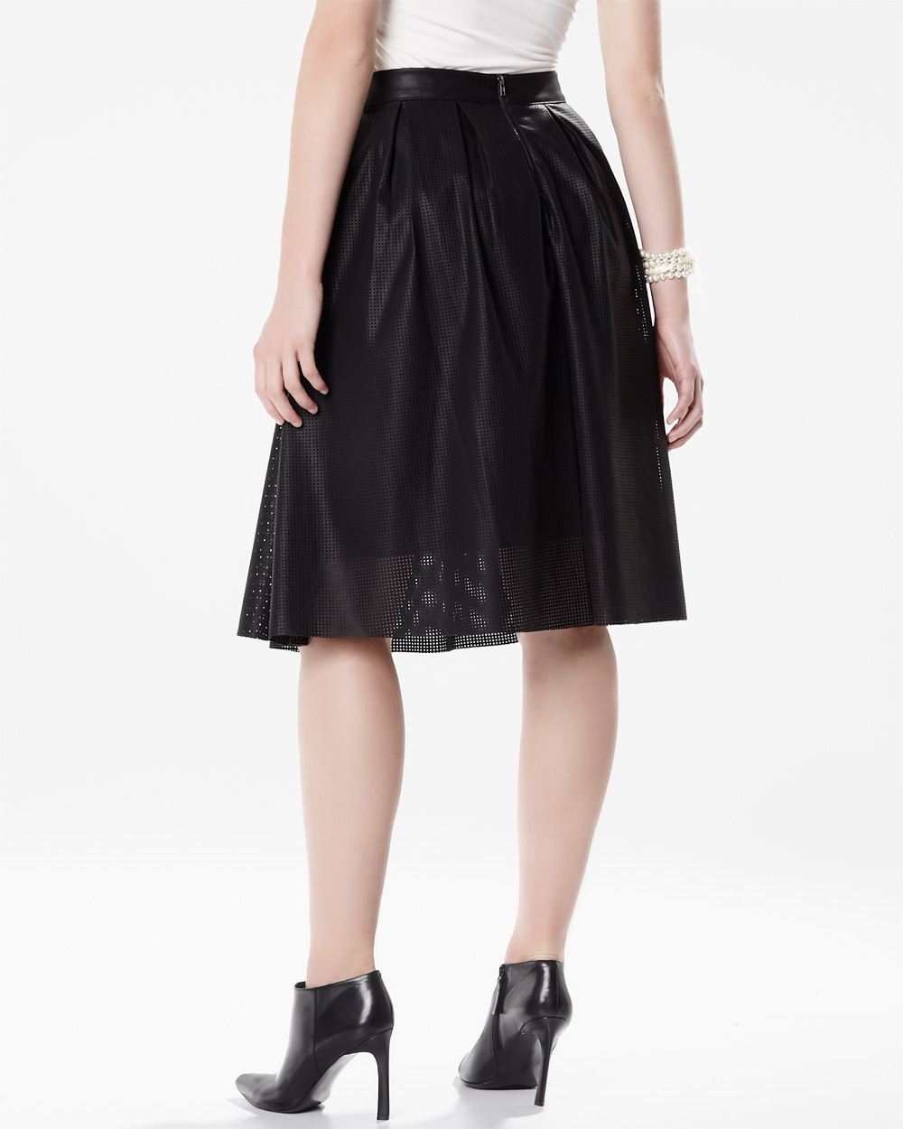 Vegan leather cut-out skirt | RW&CO.