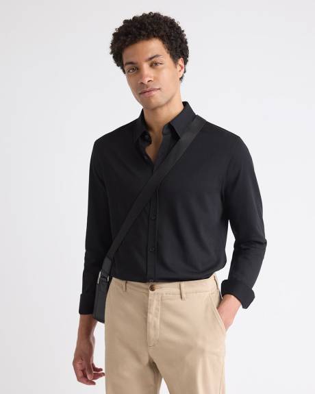 Chemise &agrave; Manches Longues en Tricot Piqu&eacute;