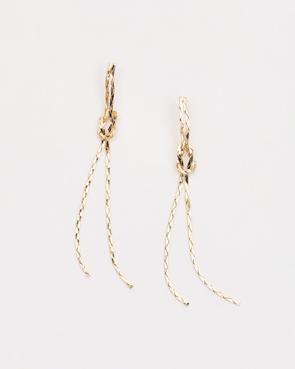 String Earrings with Knots
