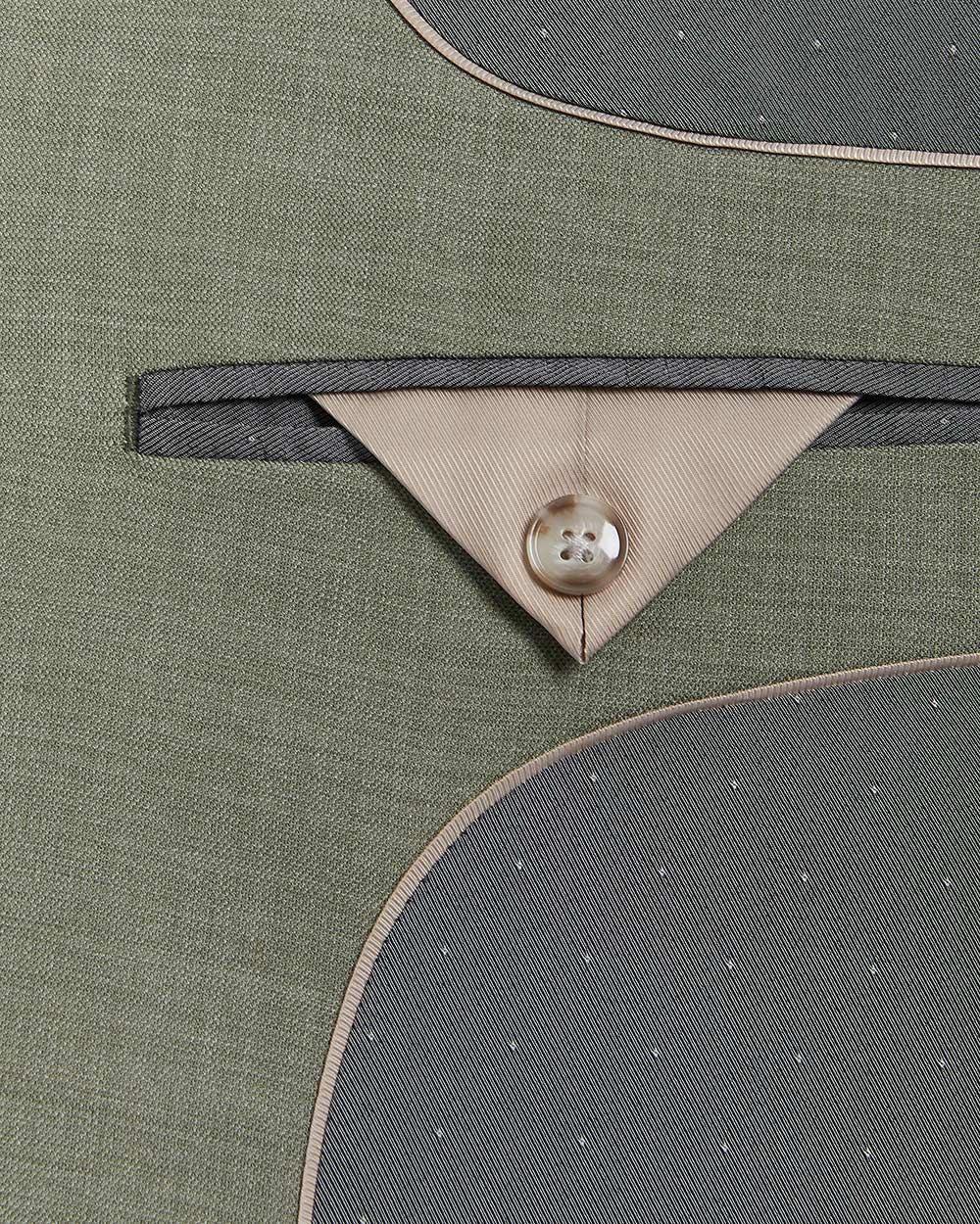 Veston De Complet Coupe Ajustée Vert Pâle