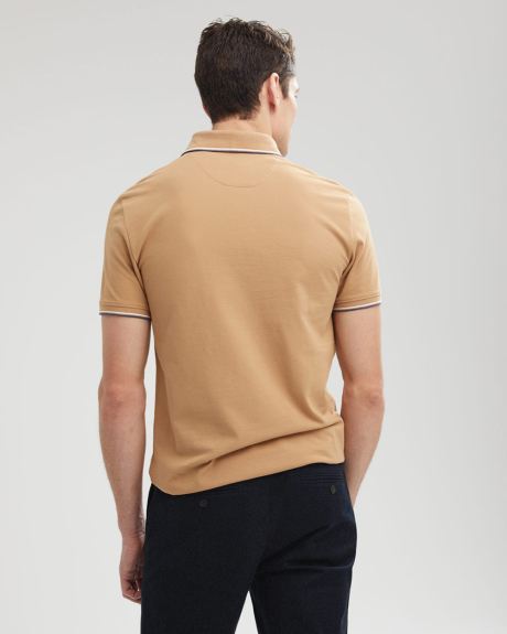 Short Sleeve Coolmax (R) Pique Polo with Coloured Accents