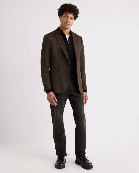 Slim-Fit Knit Blazer
