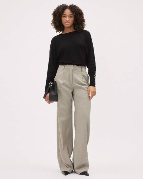 Pull en Jersey L&eacute;ger &agrave; Manches Longues et Col Bateau