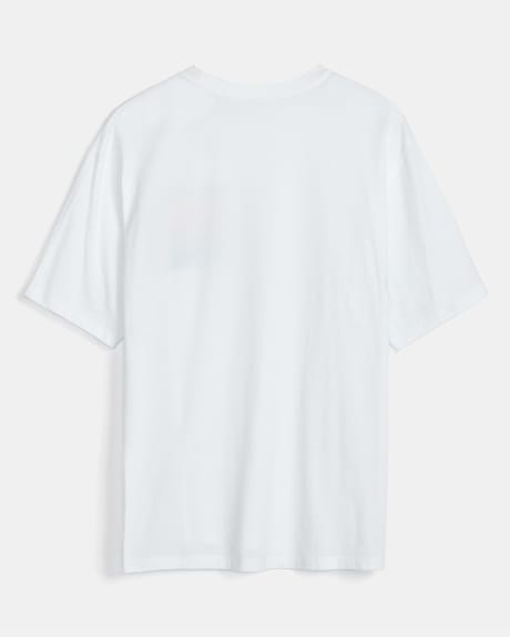 T-Shirt à Col Rond Décontracté avec Illustration