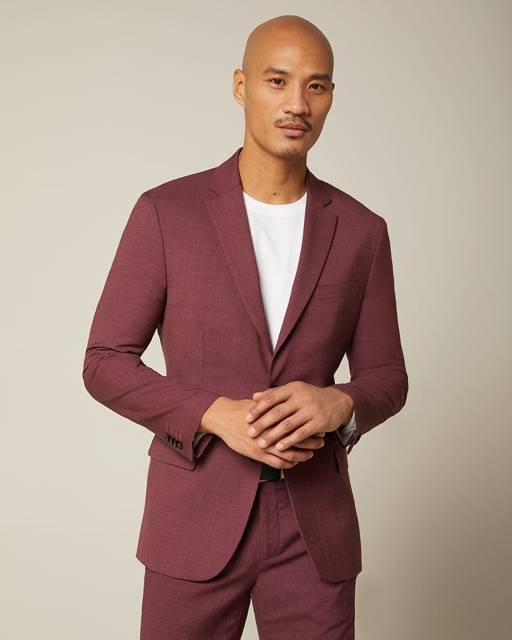 Slim fit Burgundy suit blazer | RW&CO.