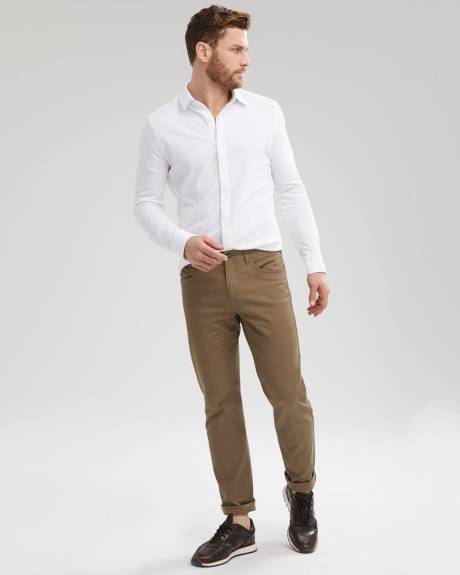 Pantalon Extensible &agrave; 5 Poches Coupe Droite - 30''