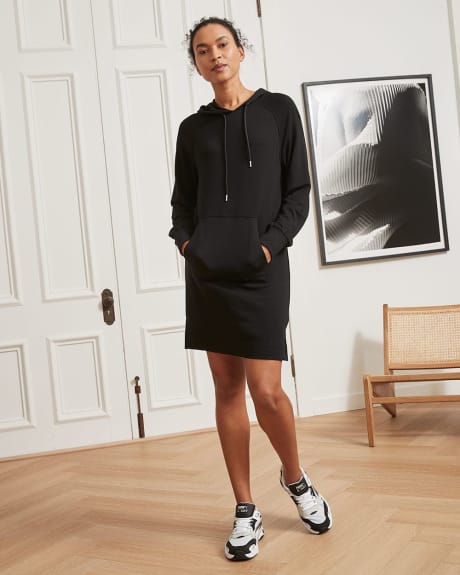 Relaxed Hooded Dress with Kangaroo Pocket
