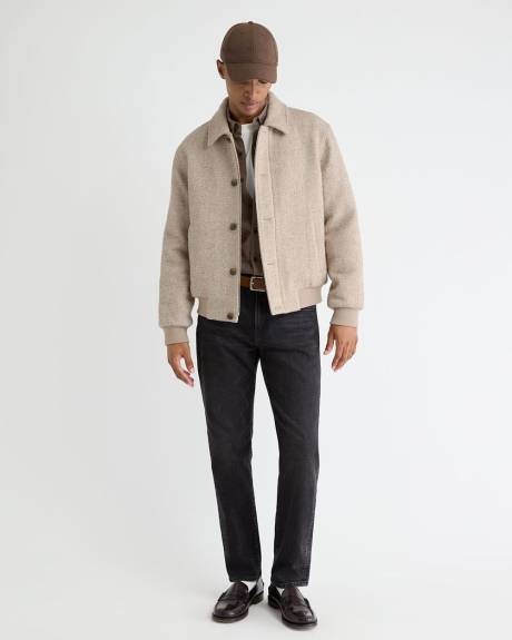 Wool-Blend Bomber Jacket