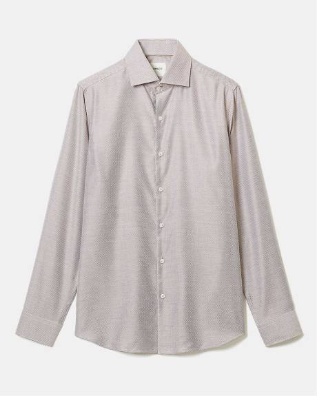 Chemise Habill&eacute;e &agrave; Coupe &Eacute;troite en Dobby