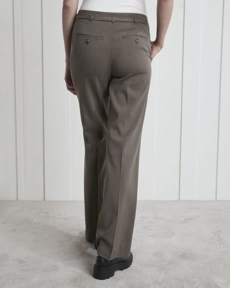 Pantalon en Sergé à Taille Mi-Haute et à Jambe Large