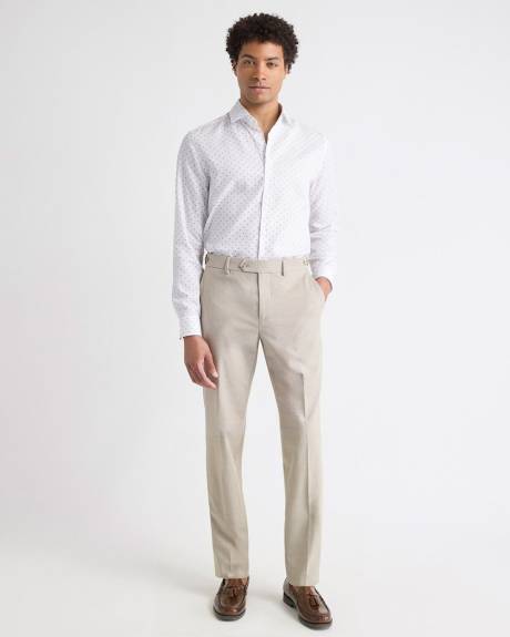 Tailored-Fit Dress Shirt with Geometric Pattern