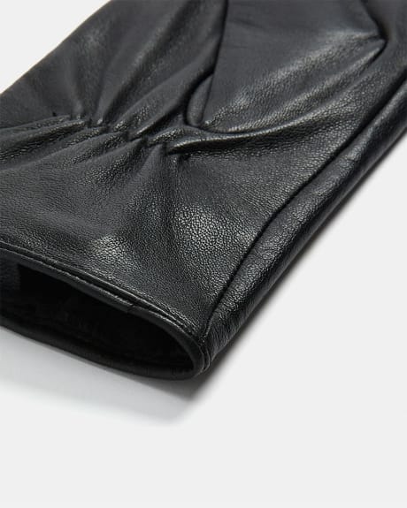 Leather Gloves with Side Slit