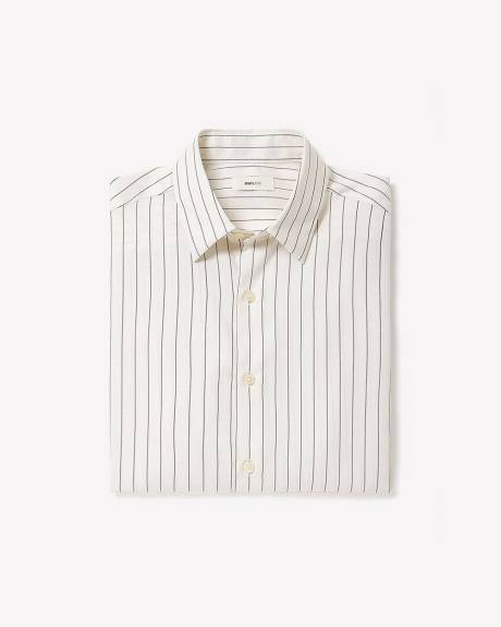 Striped Relaxed-Fit Twill Dress Shirt
