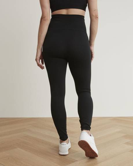 Legging en Coton Jersey avec Panneau Ventrale - Thyme Maternit&eacute;