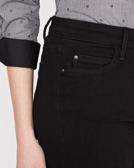 High-waisted extreme 360 stretch black skinny jeans