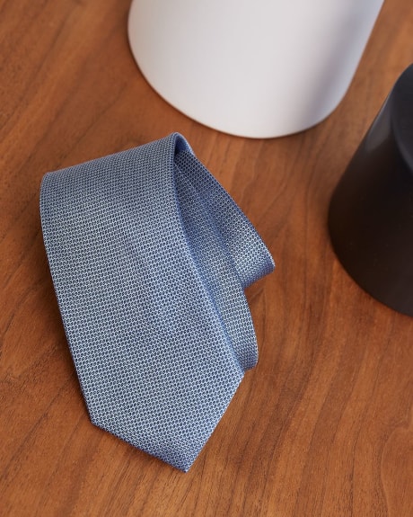 Teal Regular Tie with Micro Pattern