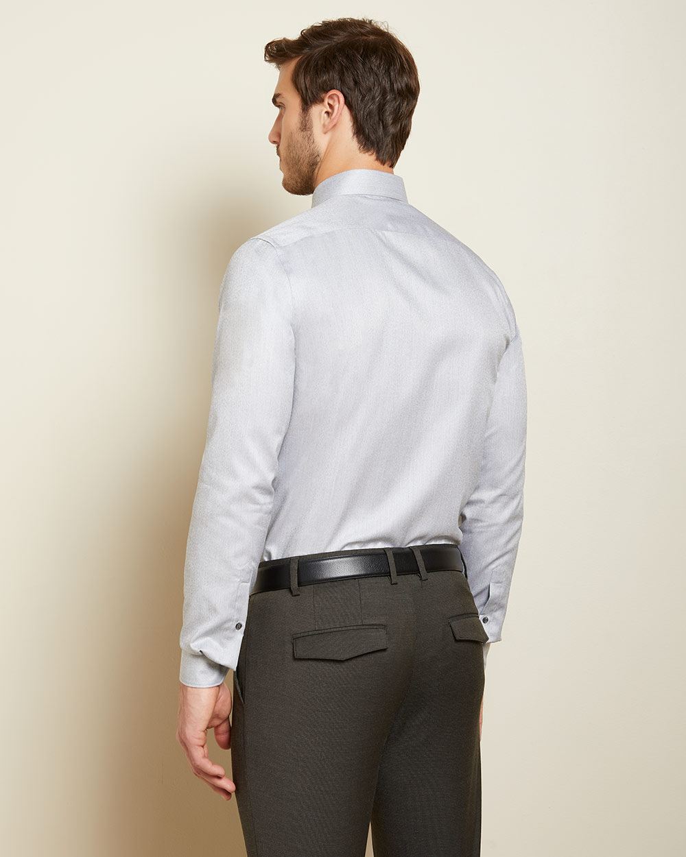 Slim fit light grey dress shirt | RW☀CO.