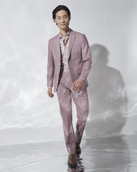 Slim Fit Dusty Pink Stretch Suit Pant
