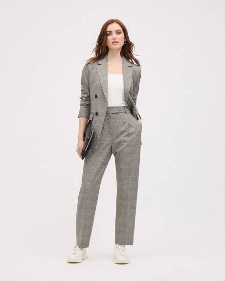 Double-Breasted Open Blazer