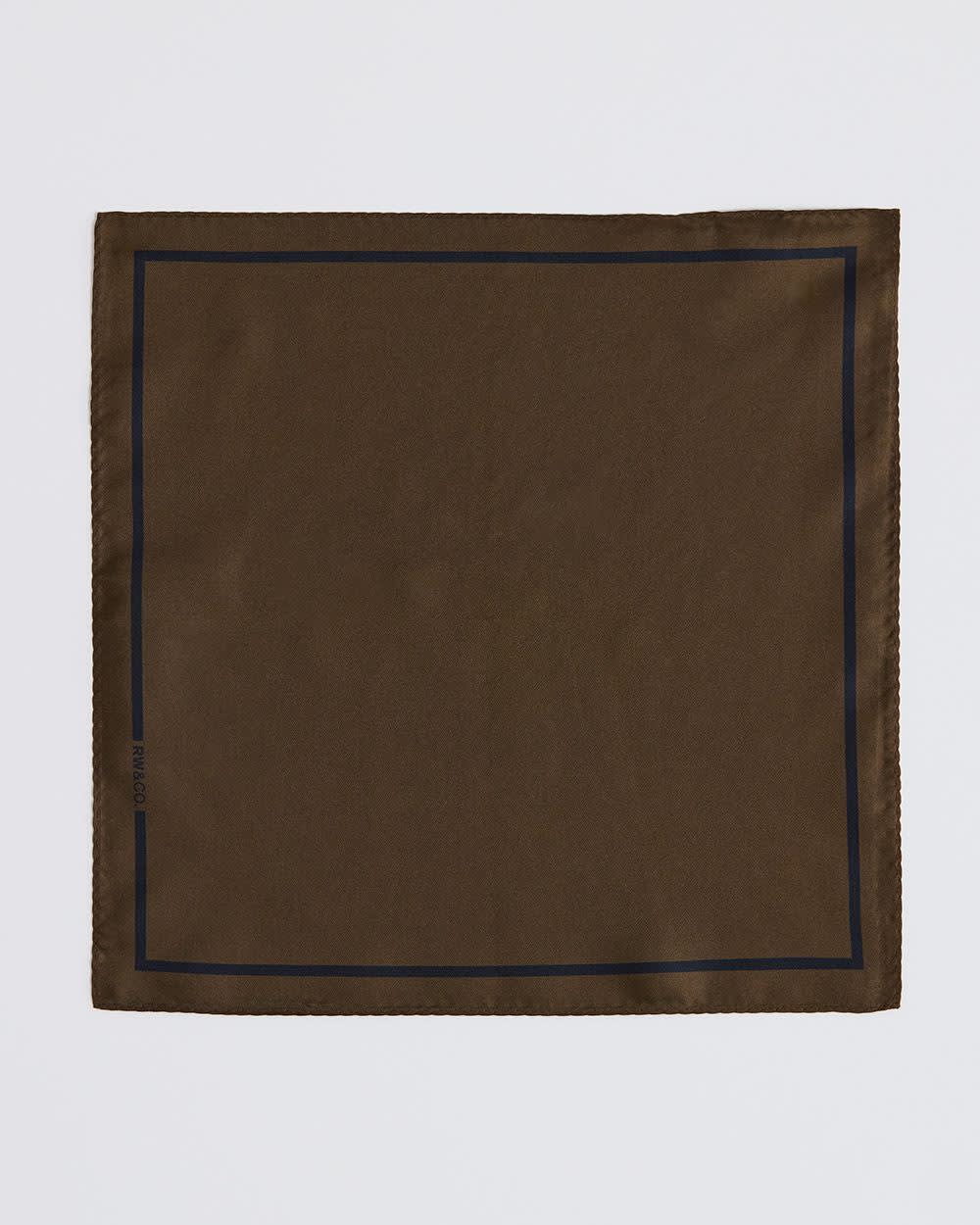 Solid Brown Handkerchief with Logo