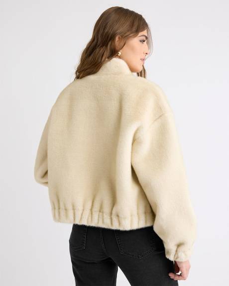 Veste Aviateur en Fausse Fourrure