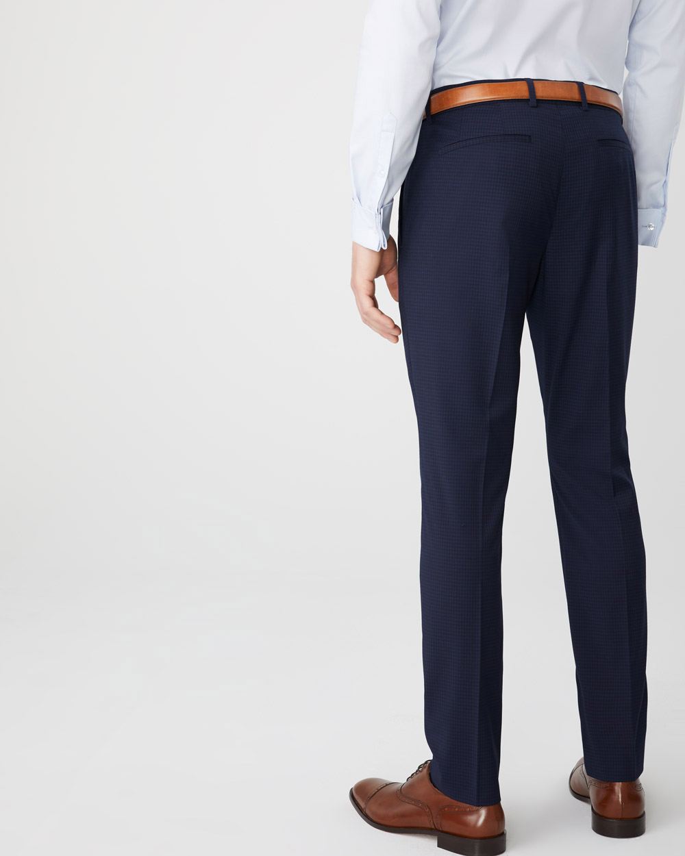 Slim fit two-tone Navy suit pant | RW&CO.