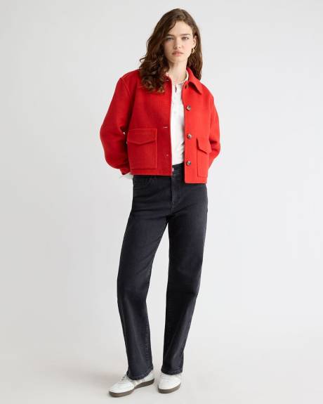Wool-Blend Double-Face Worker Jacket