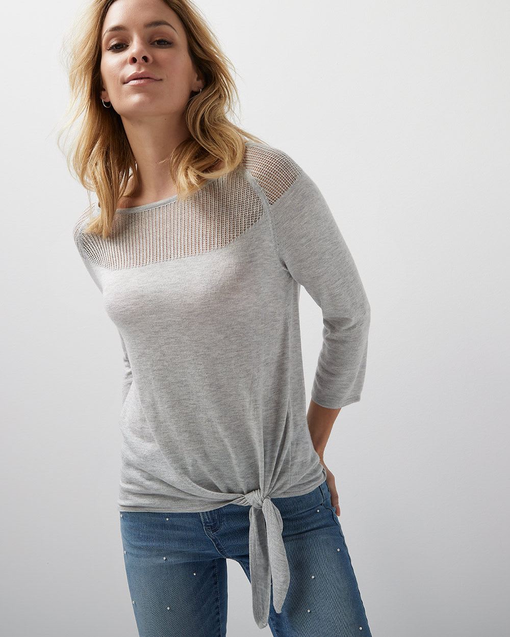 online to staff m how get discount h lighweight  Knotted RW&CO.  sweater