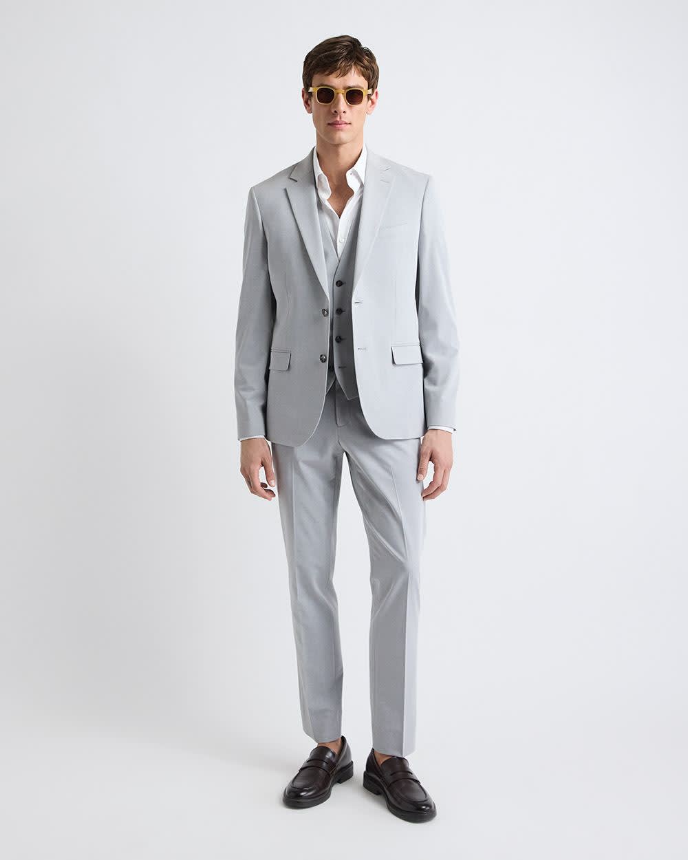 Slim-Fit Light Grey Suit Pant