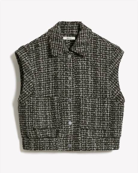 Veste Aviateur en Tricot Bouclé