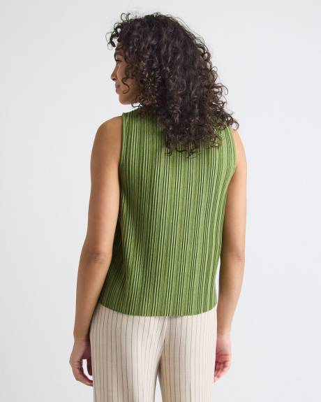 Sleeveless Pleated Top