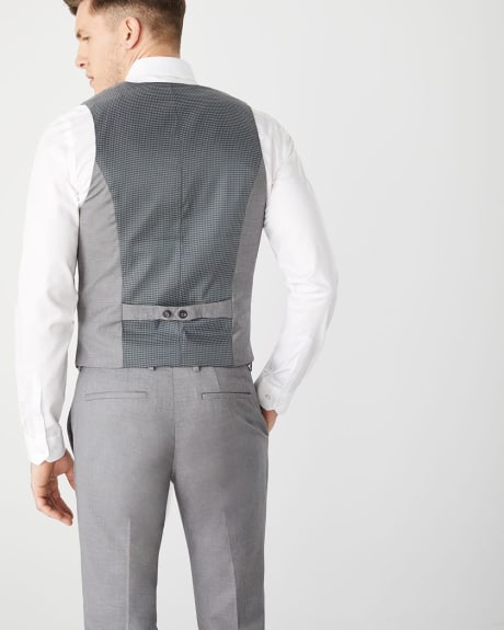Essential stretch light grey suit vest