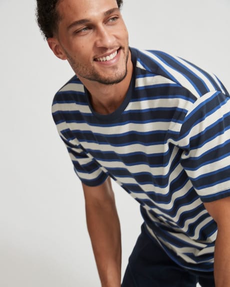 Striped Relaxed Crew-Neck T-Shirt