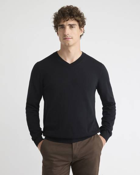 Long-Sleeve V-Neck Sweater